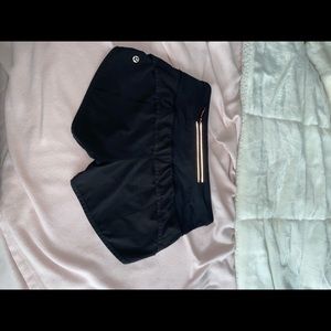 Black lululemon shorts size 2